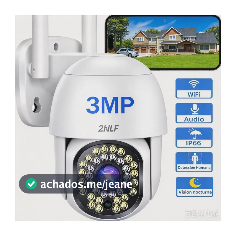 2NLF Câmera Segurança Mini Domo Externa WiFi Full HD IP66 À Prova D'água Visão Noturna Infravermelho Áudio Bidirecional