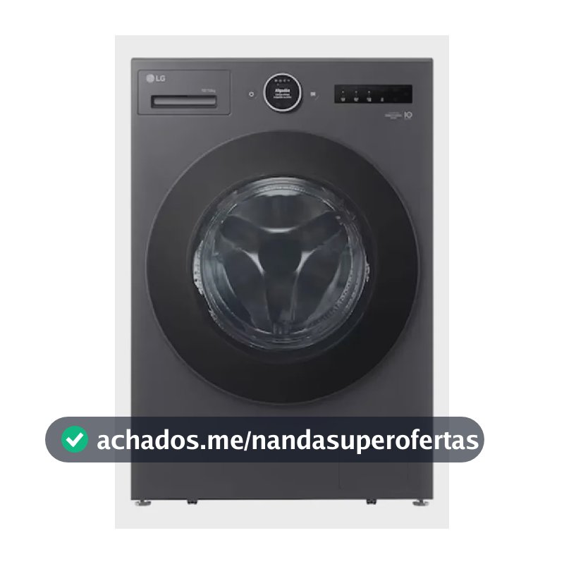 Lava E Seca LG Smart 95cm Com Ia 18kg Em Aço Inox Preto 220v Preto