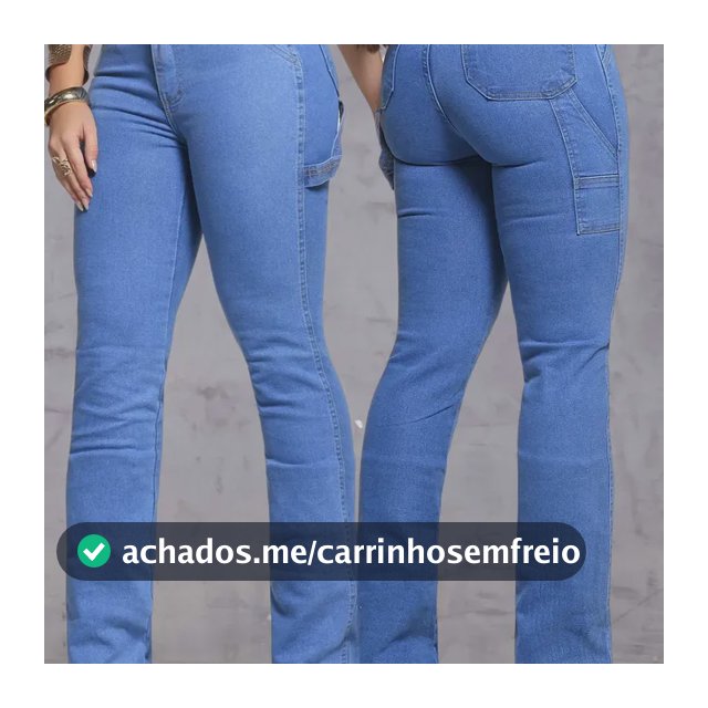 Calça Jeans Country Feminina Carpinteira Rodeio Cowgirl