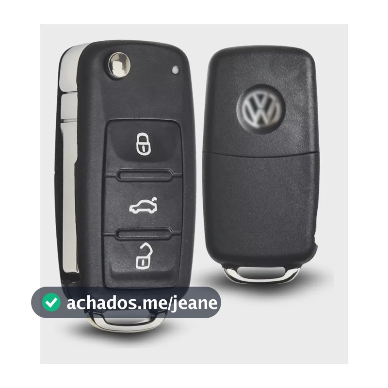 Chave Vw Canivete 3 Botões G6 Gol Golf Voyage Jetta Up Fox