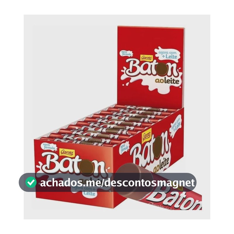 Chocolate Baton Ao Leite Garoto Caixa 30x16g