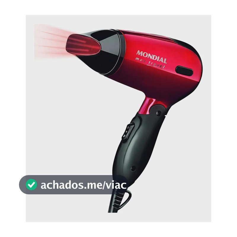 Secador de cabelo dobrável Mondial Max Travel 1200w Sc-10