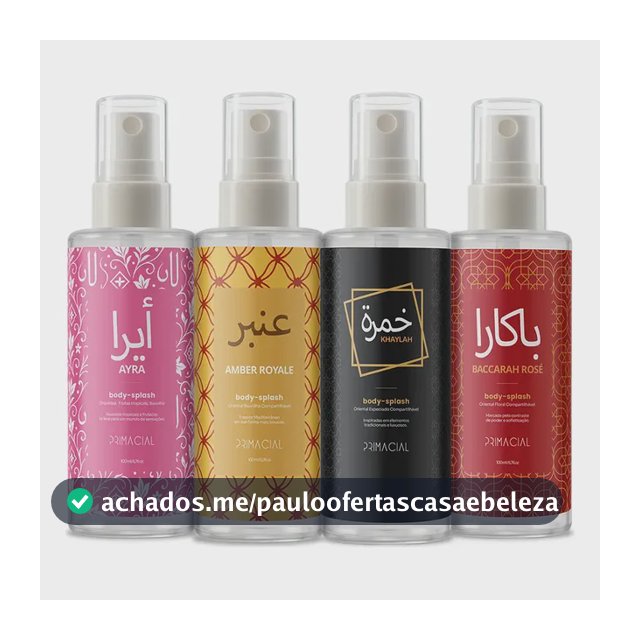 Perfumes Body Splash Linha Árabe 100ml By Primacial