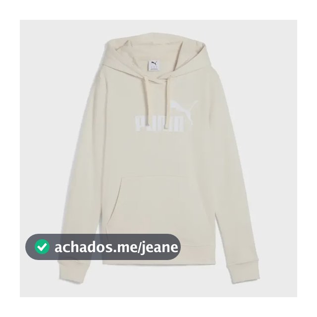 Moletom Feminino Ess No. 1 Logo Hoodie Tr Puma M Alpine Snow Lisa
