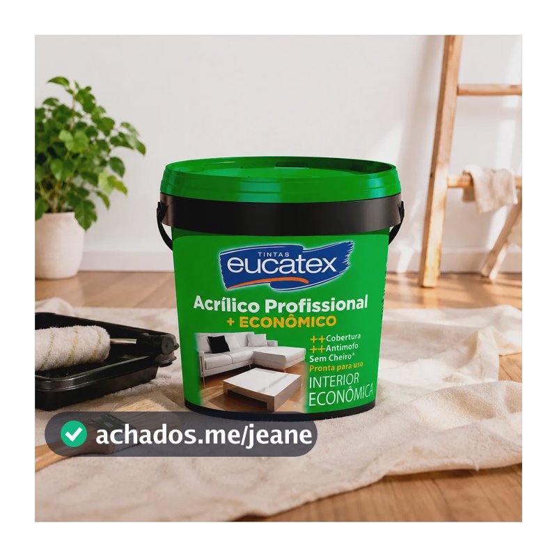 Tinta Acrilica Para Paredes Branca Antimofo Eucatex 3,6l Branco Fosco