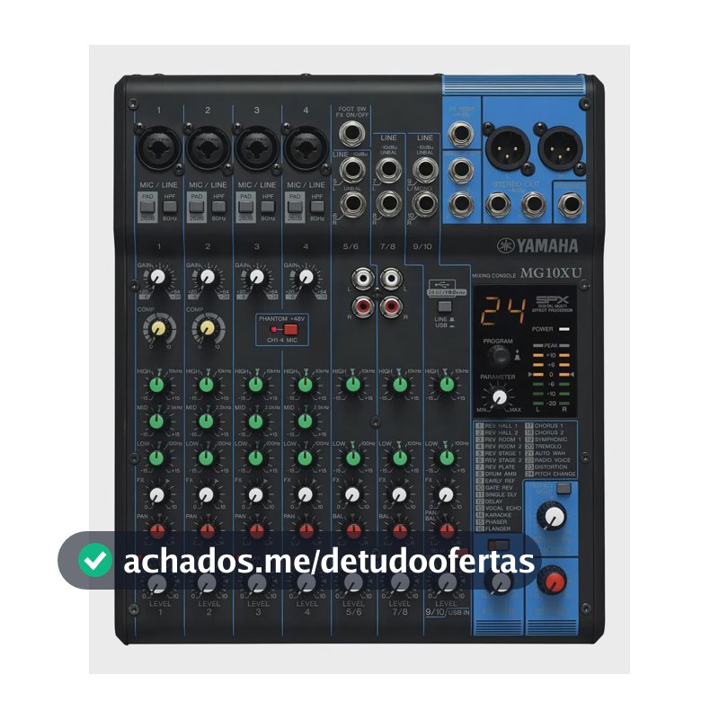 Mesa De Som Console 10 Canais Usb Efx Yamaha MG10XU