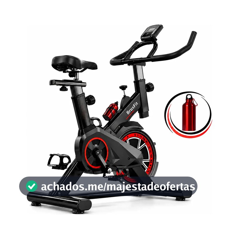 Brus fit Bicicleta Ergométrica Spinning Liftness X11 Cor Preto/vermelho