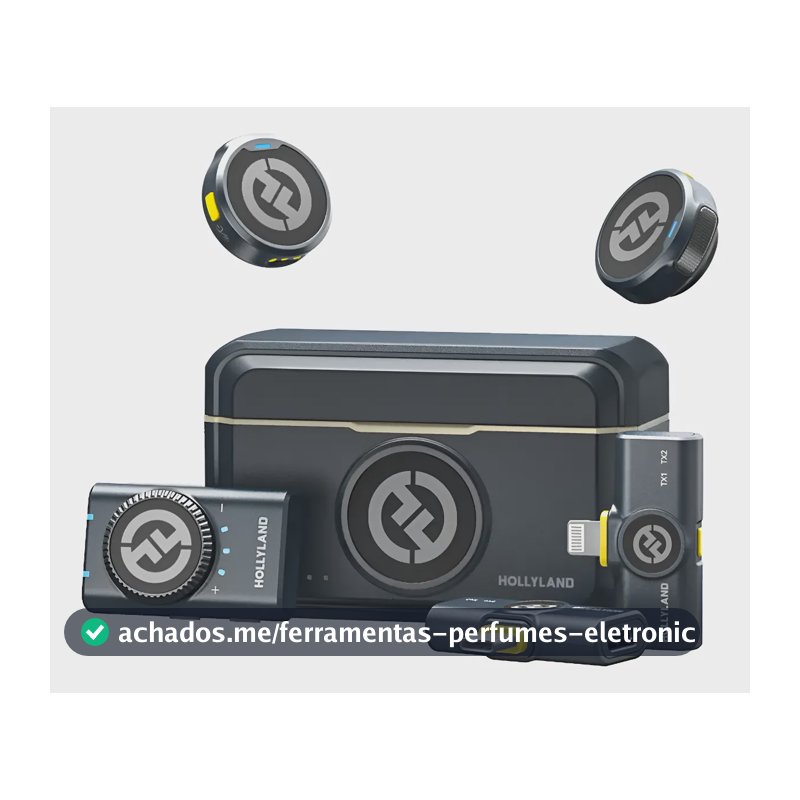 Microfone Hollyland Lark M2 Duo Combo Duplo Para 2 Pessoas U Preto