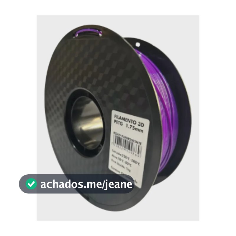 Filamento PLA Masterprint de 1.75mm Roxo Fosforescente 1kg