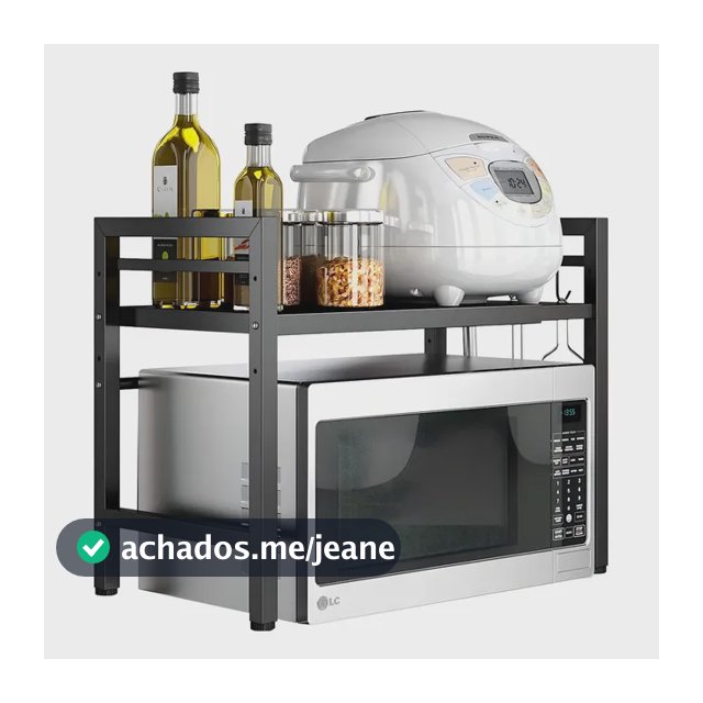 Rack Metálico Multiuso Decoteam Ajustável Para Microondas Cor Preto