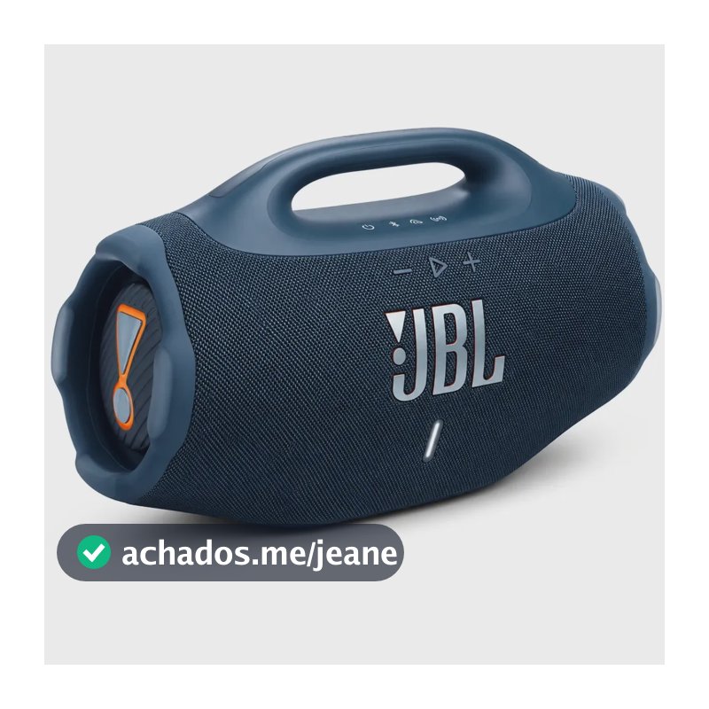 Caixa De Som Jbl Boombox 4 Bluetooth Som 210w Jbl Pro Ai Sound Boost Graves Personalizáveis Bateria De Até 34h Ip68 Áudio Lossless Azul