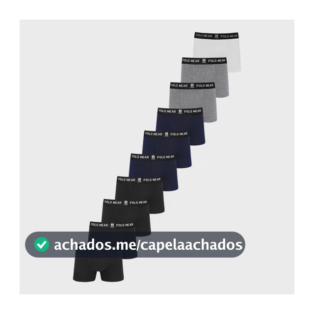 Kit 10 Cuecas Algodão Polo Wear Sortido