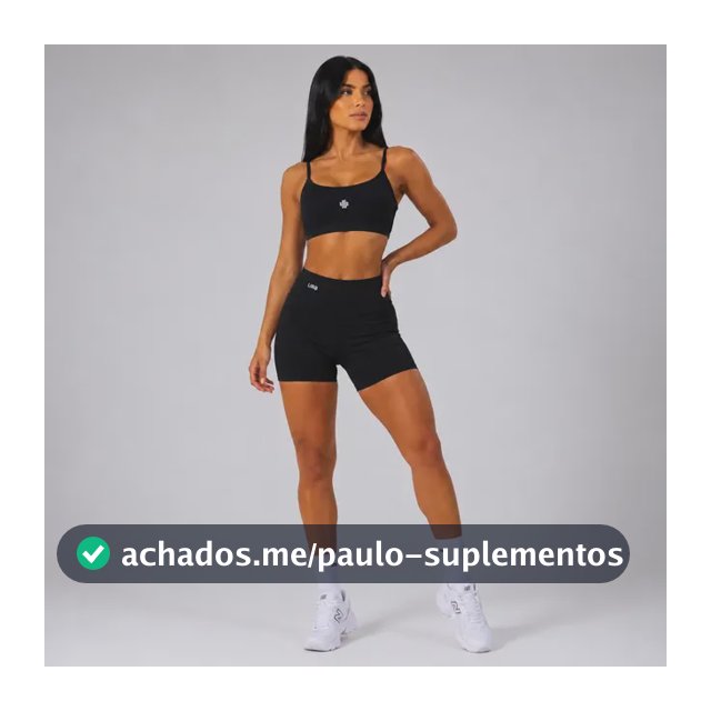 Conjunto Bermuda Feminina Suplex Cos Alto + Top Academia