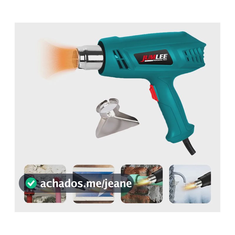 Soprador Térmico Profissional Assoprador Pistola Ar Quente. Azul-celeste 110v