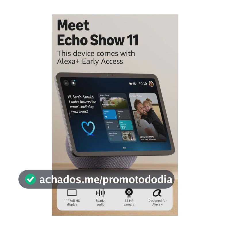 Amazon Echo Show 11 - Modelo Com Tela Vibrant Fullhd 11 Grafito
