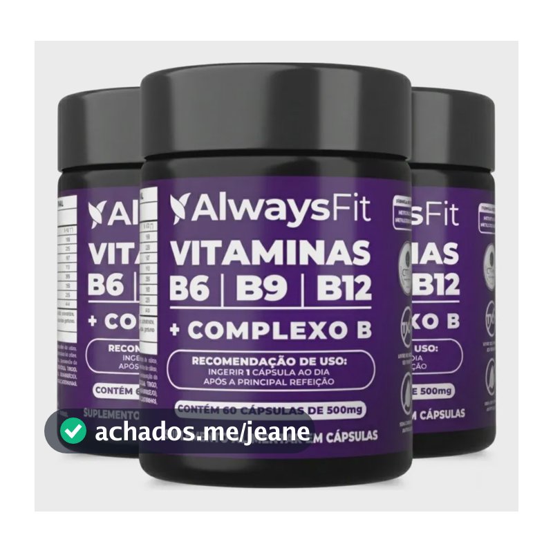 Suplemento em cápsula Always Fit Complexo B - Forma Ativa B9 Sem sabor 3 kits de 60 un