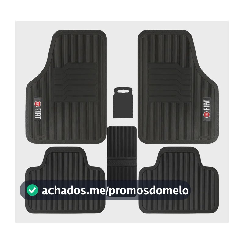 Tapete Emborrachado Carro Personalizado Jogo 5 Peças Fiat 5 Peças Uno 1995 A 2010