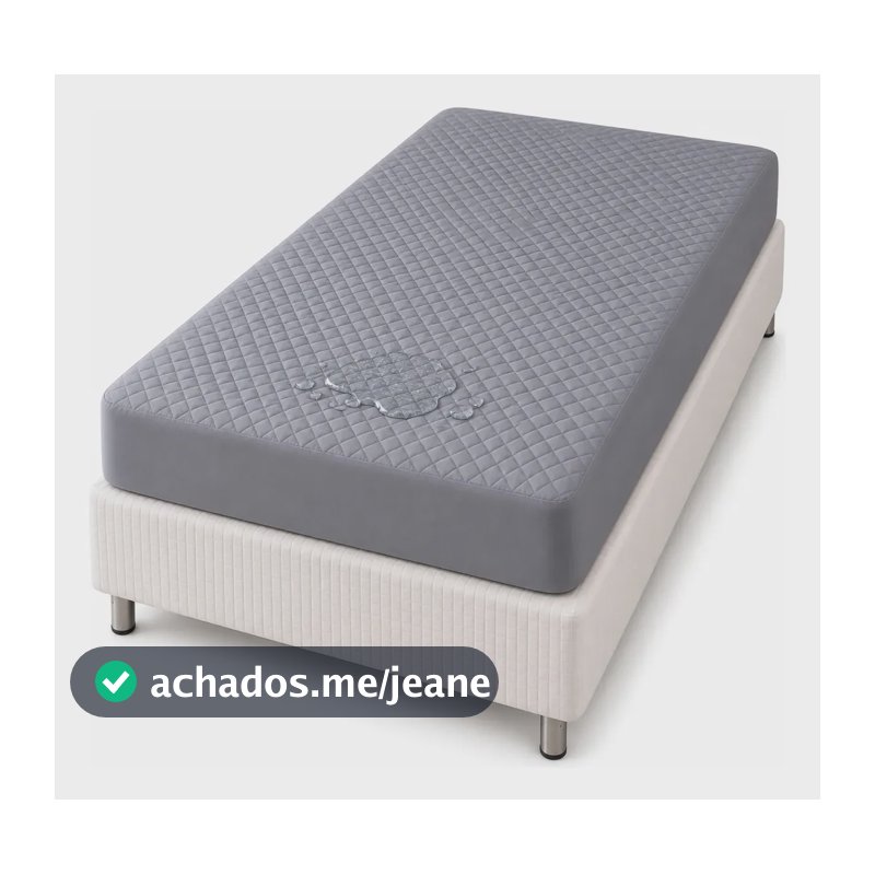 Protetor Impermeável 3 Camadas Solteiro Cinza Completo Cinza Liso Solteiro