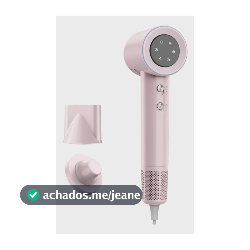 Secador De Cabelo Gokoco De Alta Velocidade Profissional Rosa 220v