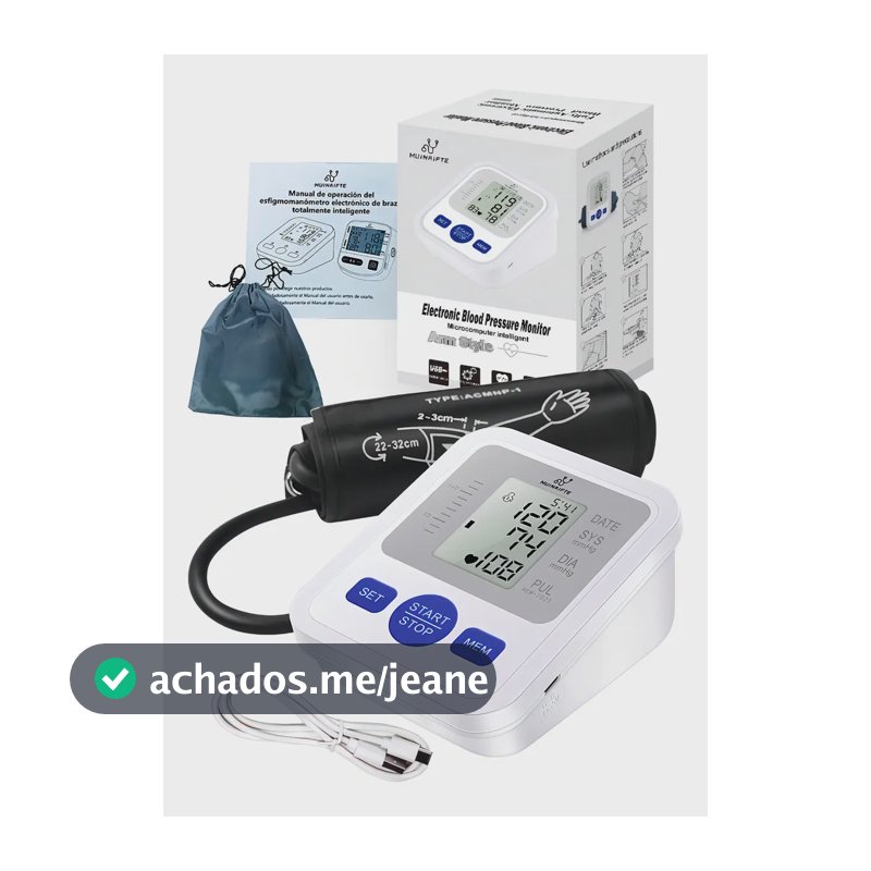 Aparelho Profissional Pressão Arterial Braço Digital Branco MUINAIFTE Português aferidor de pressao