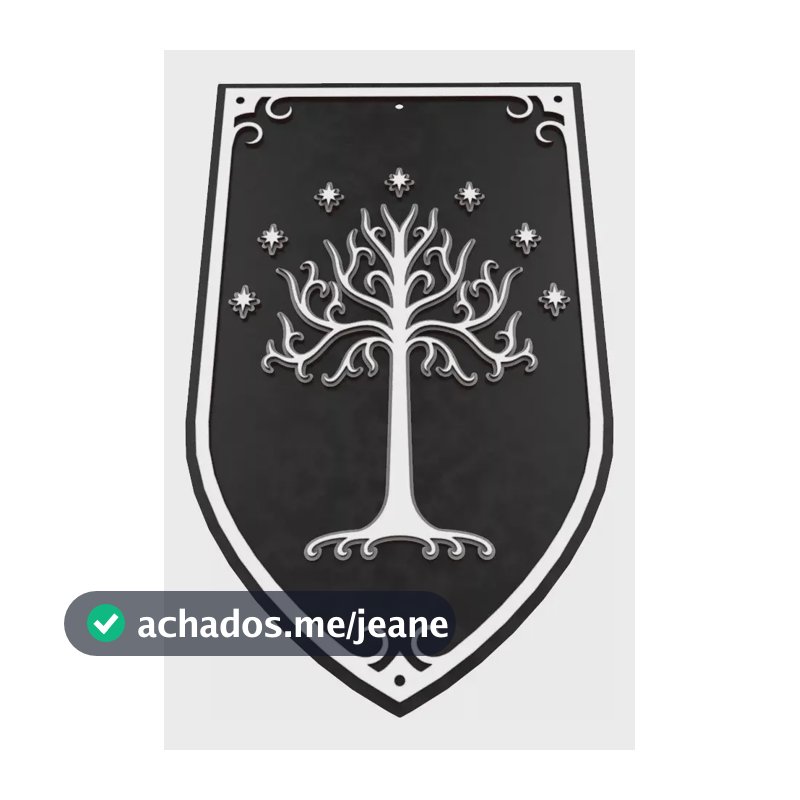 Placa Em Relevo Escudo De Gondor - O Senhor Dos Anéis G