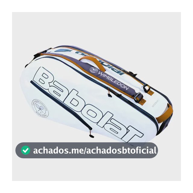 Raqueteira Babolat Pure Wimbledon Rh X6 Pack Térmica Cor Branco