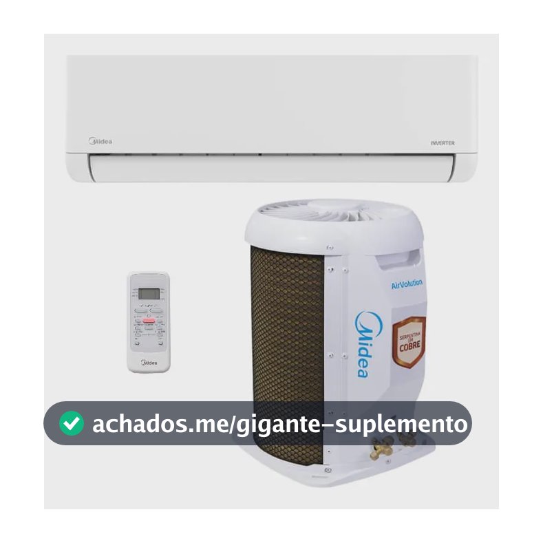 Ar Condicionado Split Hi Wall Inverter R-32 Airvolution Lite Midea 9.000 BTUs Frio Monofásico
