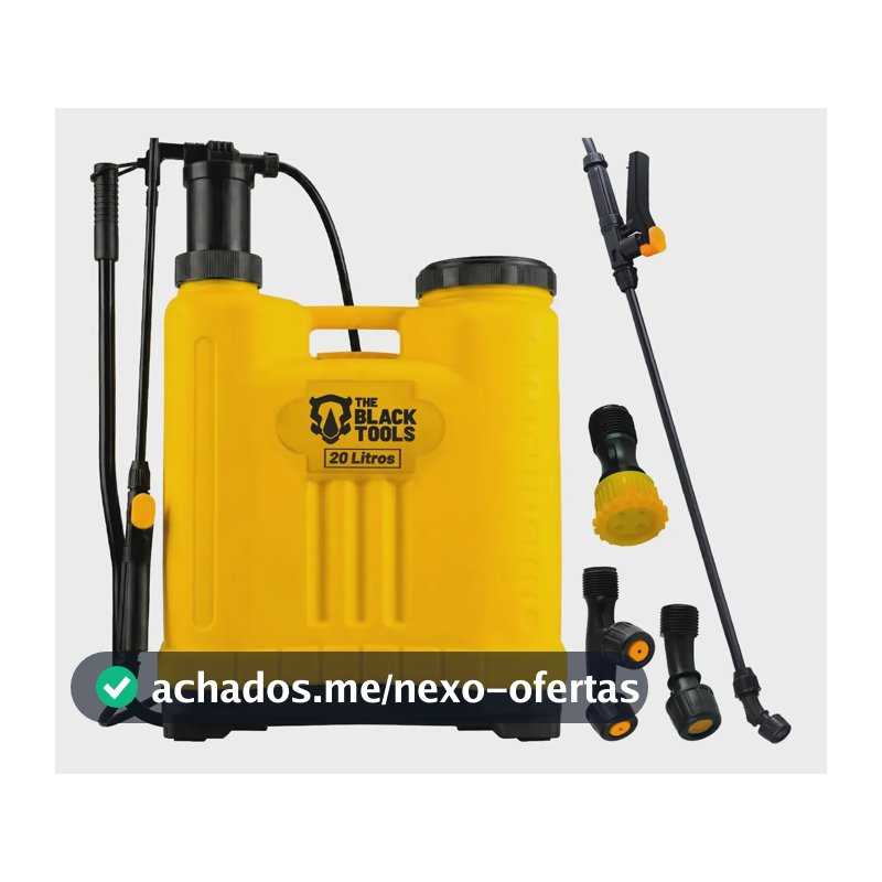 Pulverizador Manual Jardinagem Profissional Costal 20 Litros Amarelo