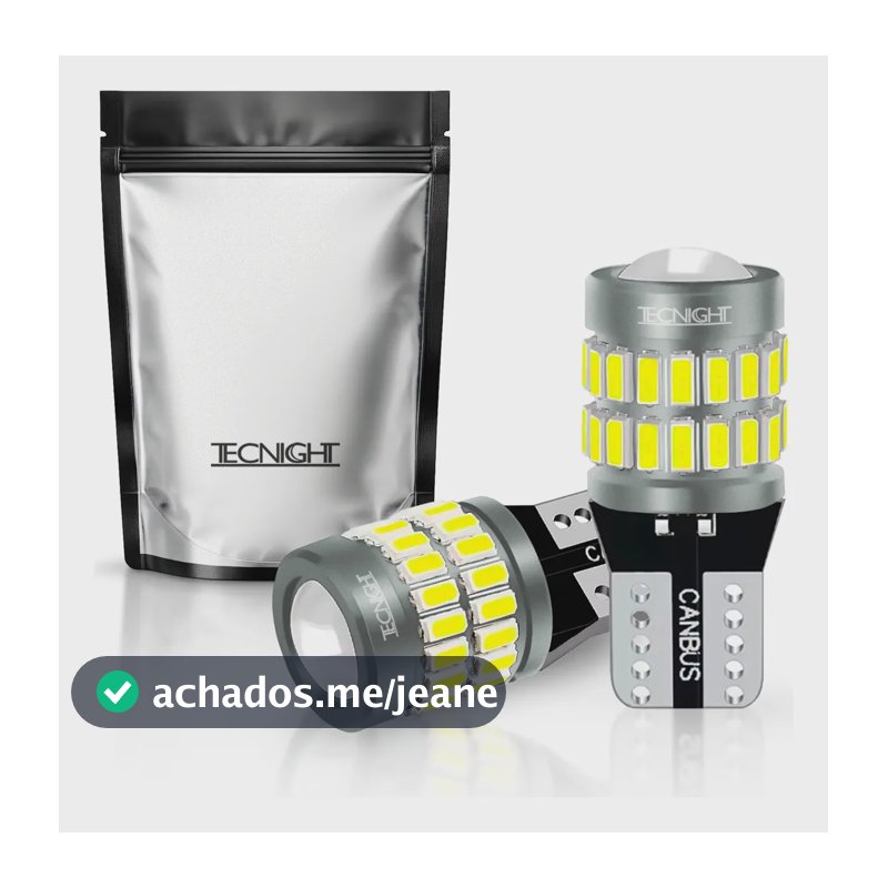 Par Lâmpadas Led Pingo Projetor 37 Smd Extra Forte Canbus 8w T10 6.000k Branco-frio