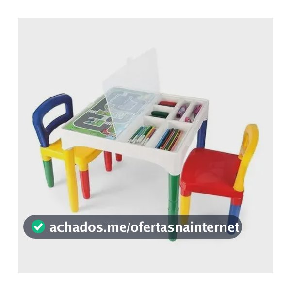 Mesinha Didática Infantil Com 2 Cadeiras