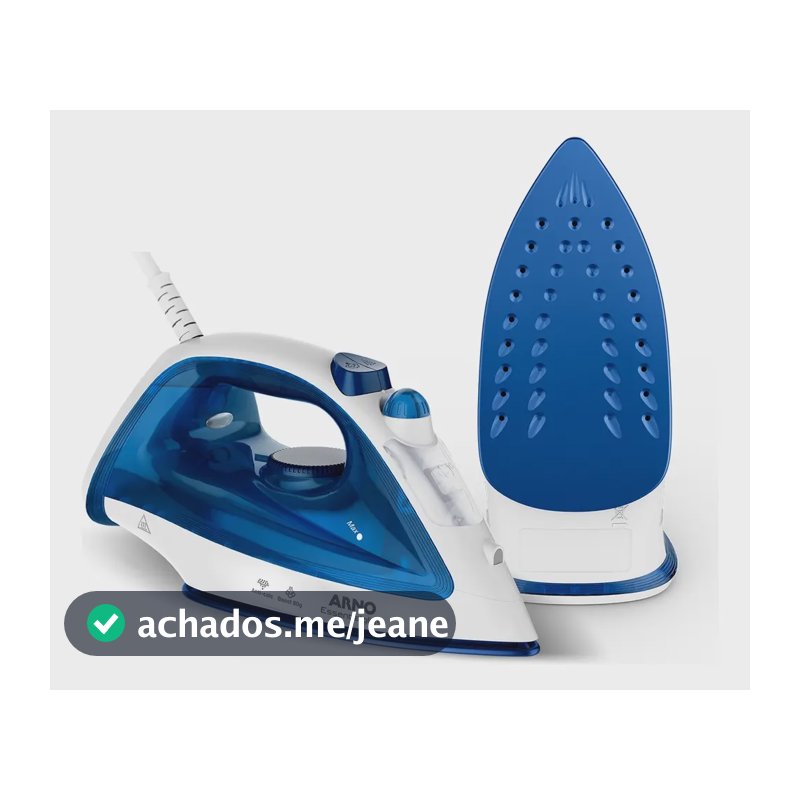 Ferro a vapor Essentialgliss azul base antiaderente Fea1 eficiente moderno prático