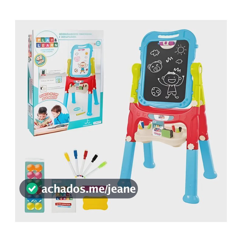 Play E Learn Lousa Magica 2 Em 1 Studio Br1214 Multicolor