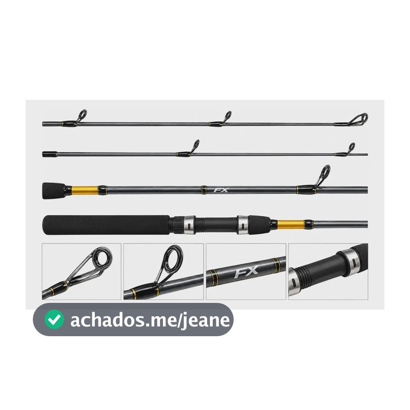 Vara Ultralight Shimano Fx Molinete 1,68m 2-6lb Preto/prata