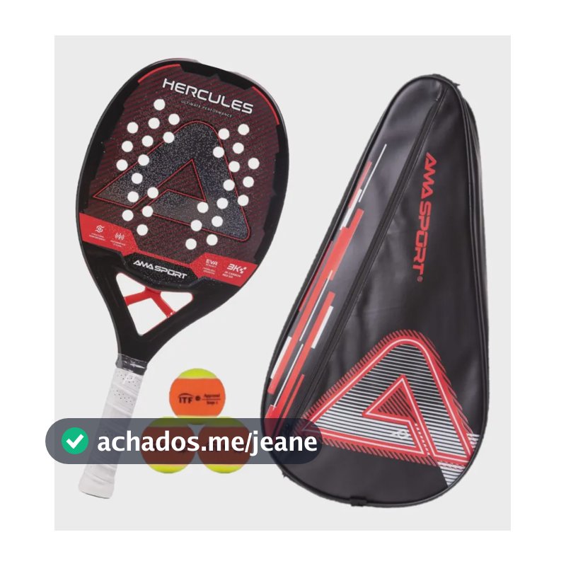 Raquete De Beach Tennis Ama Hercules Vermelho