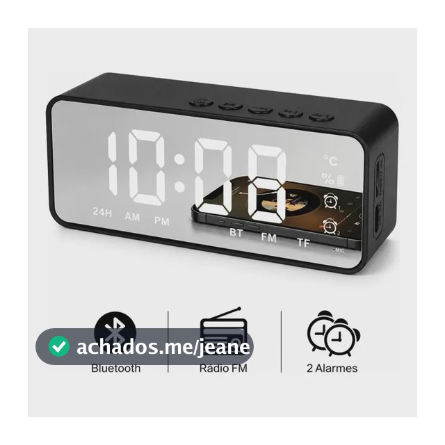 Despertador Digital Bluetooth G50 Relógio de Mesa LED Espelhado com Rádio FM Caixa de Som Duplo Alarme Sensor de Temperatura USB AUX Som Estéreo para Quarto Cabeceira despertador infantil FORESTORY