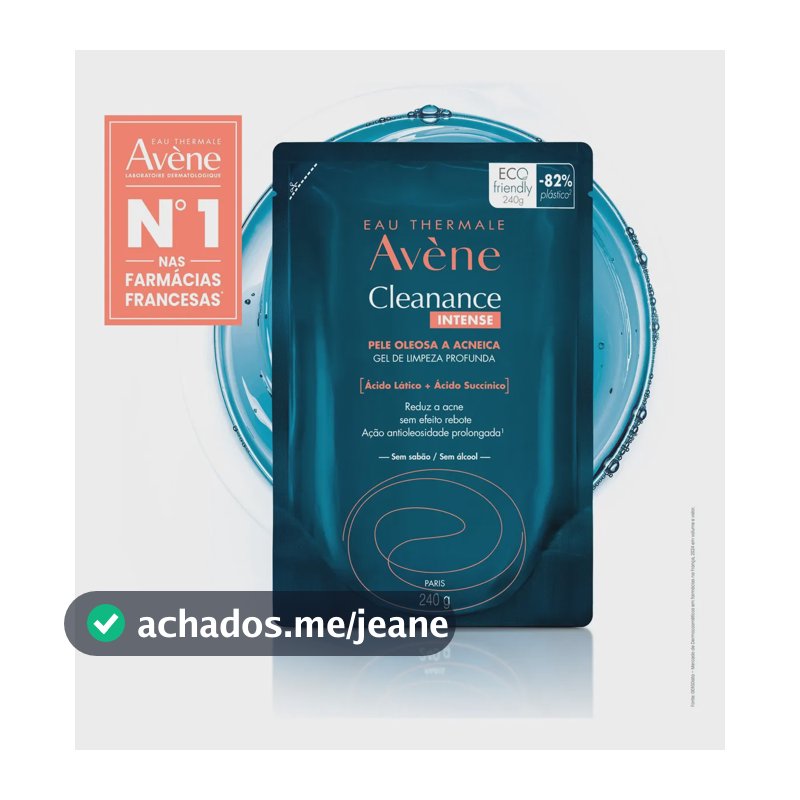 Gel de Limpeza Facial Avène Cleanance Intense Pele Oleosa 240g