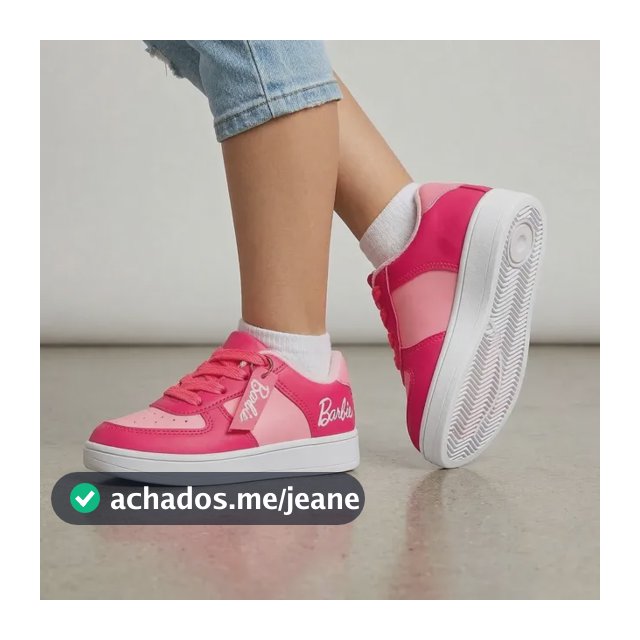 Tênis Infantil Meninas Barbie Lançamento Com O Chaveirinho
