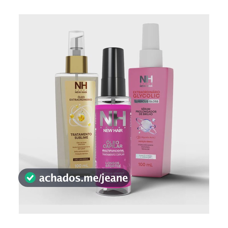 Kit 3 Óleos Nh Sérum Glycolic, Óleo Extraordina E Multi
