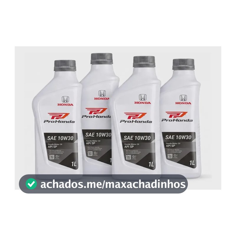 Kit 4 Óleo Motor Honda 10w30 Mineral Fit Crv City Accord