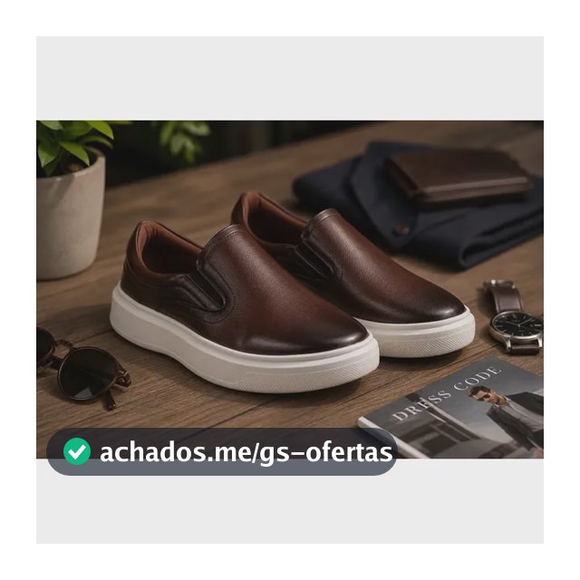 Tênis Slip On Iate Masculino Couro Confortável