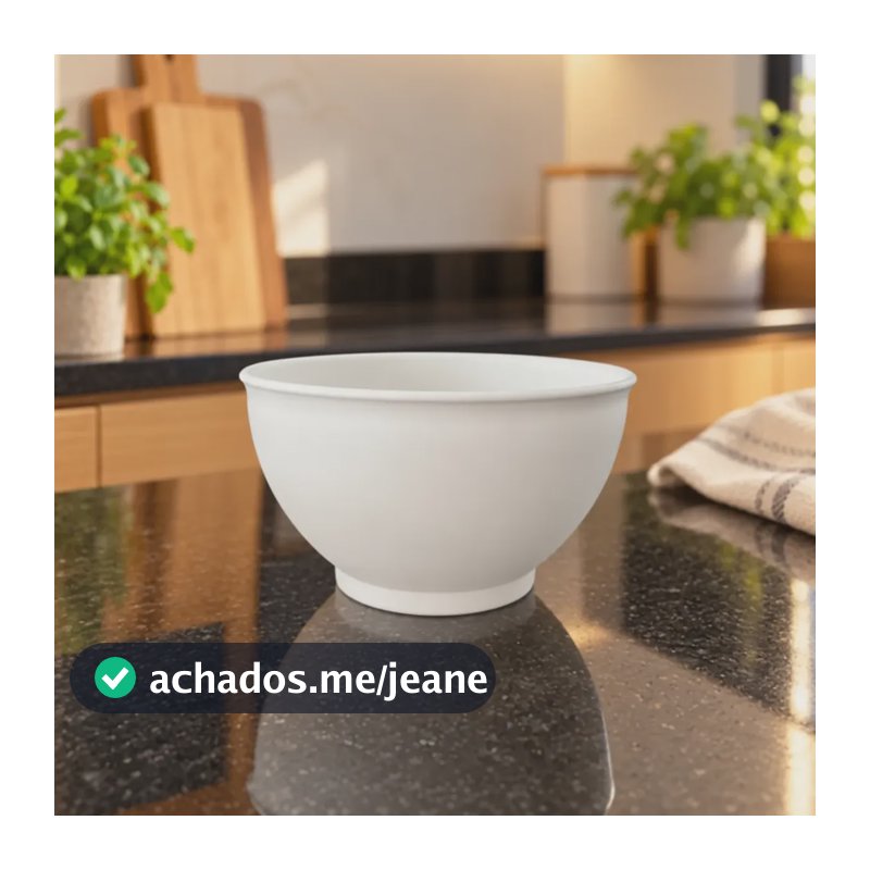 Kit 10 Bowls 800ml Resistente Para Microondas E Lava-louças Branco