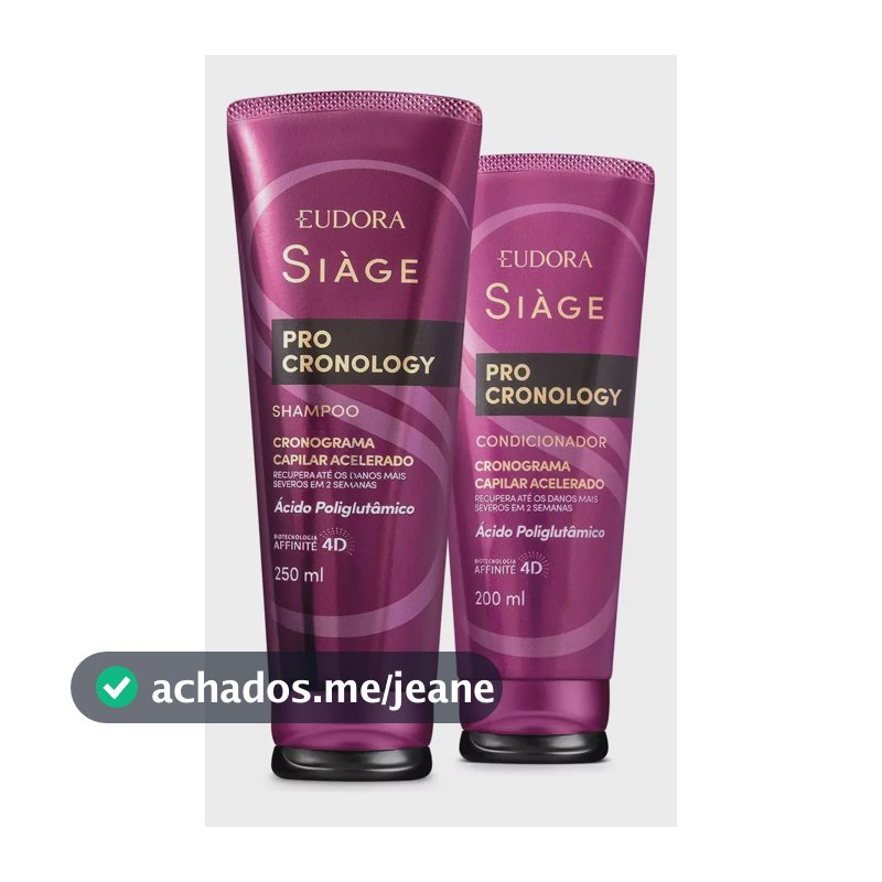 Combo Siàge Pro Cronology: Shampoo 250ml + Condicionador 200