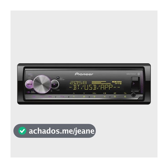 Som Aparelho Pioneer Mvh-x3000bt Usb/aux/radio/mp3 Bluetooth
