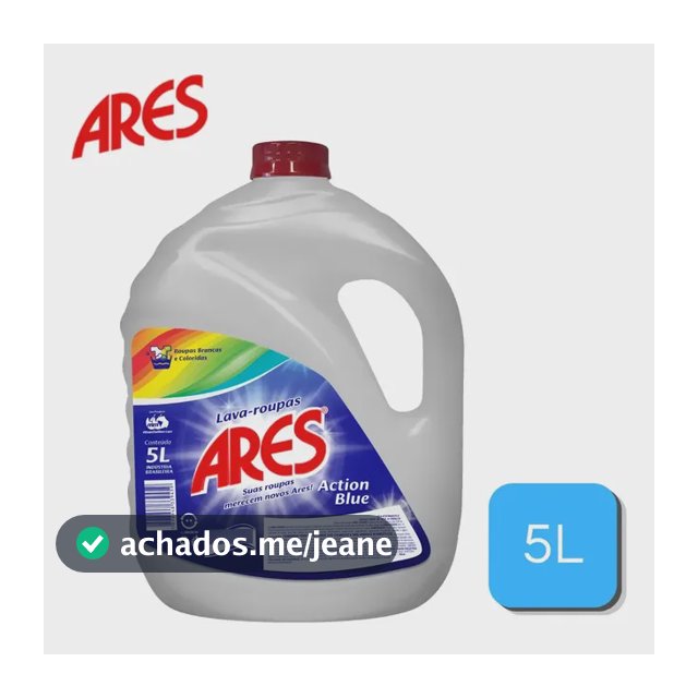 Lava Roupas Líquido 5 L Ares Action Lavagem Profissional