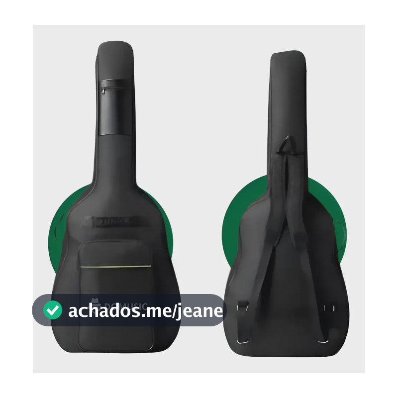 Capa Bag Luxo Acolchoada Estofada P/ Violão Classico Folk Dc Prateado