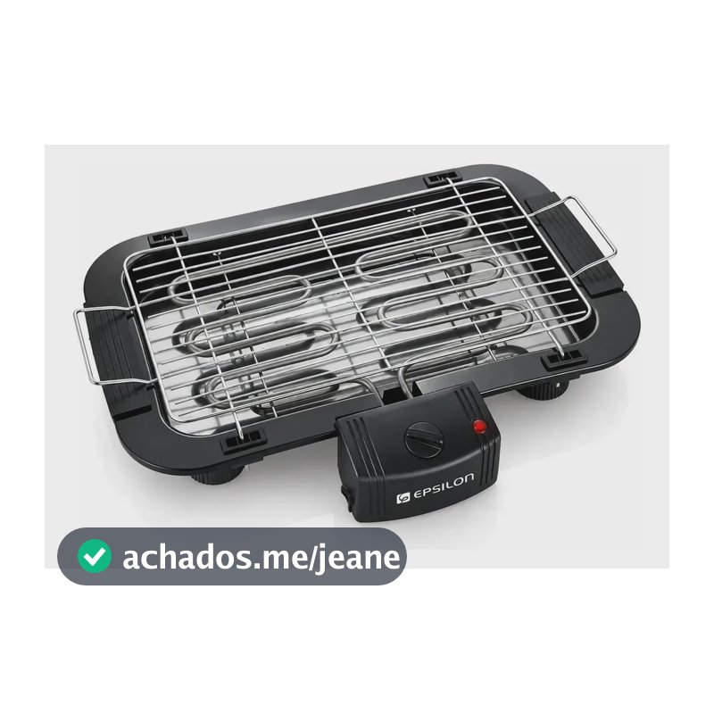 Churrasqueira Elétrica Portatil De Mesa Grill Removível Preto 220v