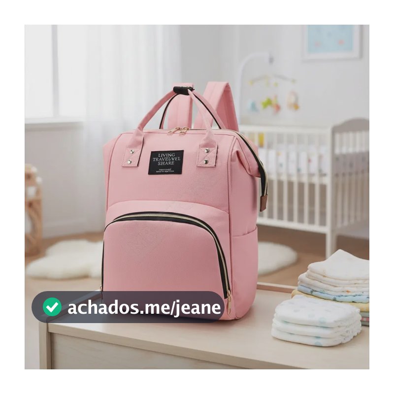 Bolsa Maternidade Mochila Bebê Mamãe Saída Maternidade Linda Rosa