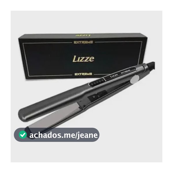 Prancha de Cabelo Lizze Extreme Profissional Cinza para Alisamento Rápido