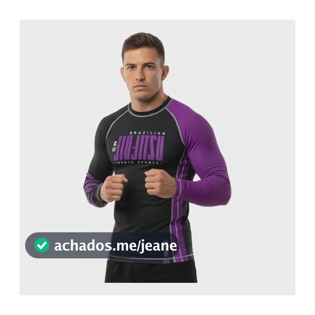 Rash Guard Manga Longa Jiu-jitsu Bjj Innove Roxa
