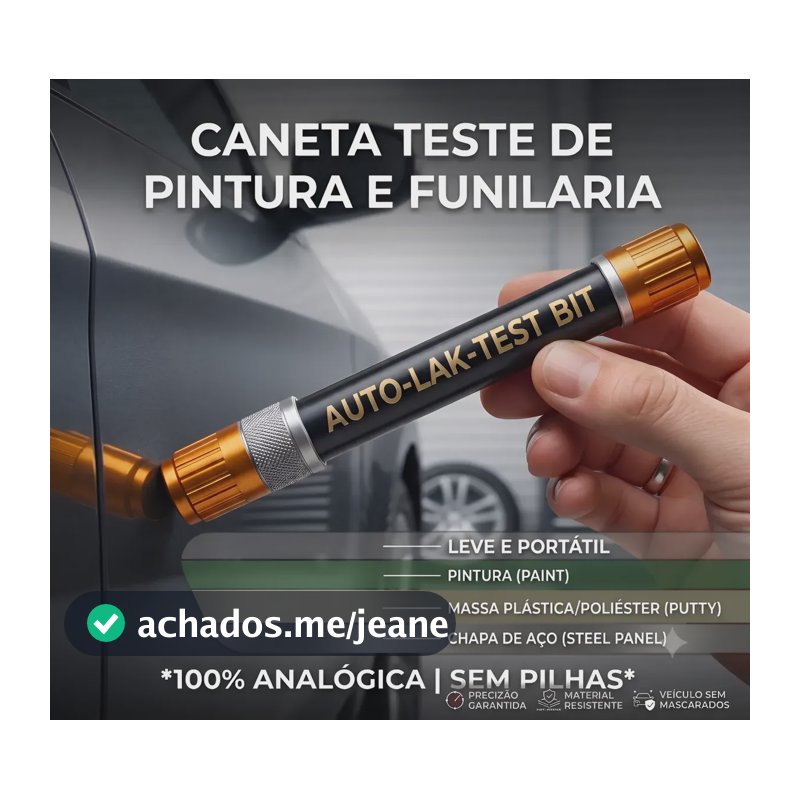 Caneta Teste Automotiva Pintura Funilaria Magnetica Preto